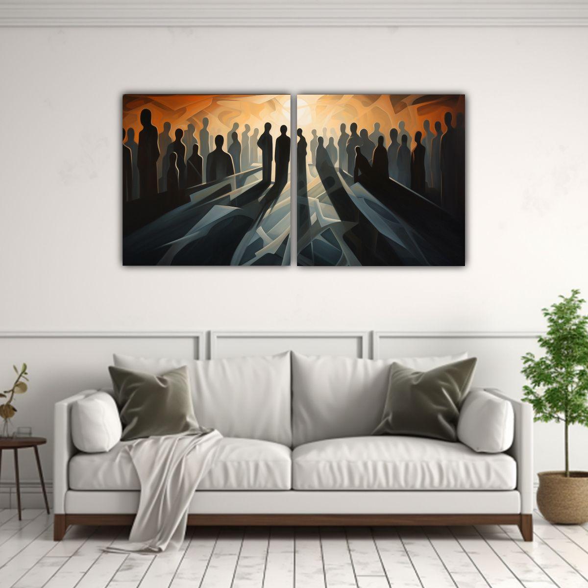Pinturas Abstractas De Decoración Enigmáticas 160x80 Cm-2