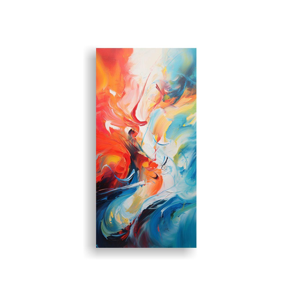 Pintura De Pared Acuarela Abstracta De Festivales 20x40cm-0