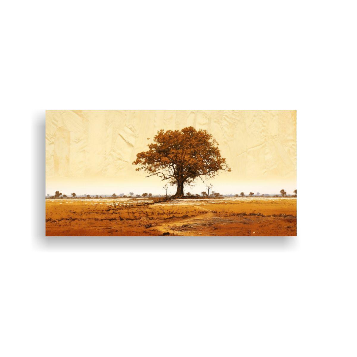 Pintura En Bastidor De árbol Creciendo En Campo 120x60cm-0