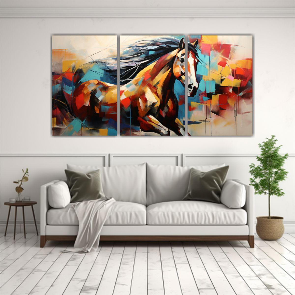 Juego De 3 Composiciones Abstractas Vanguardistas 240x120 Cm-2