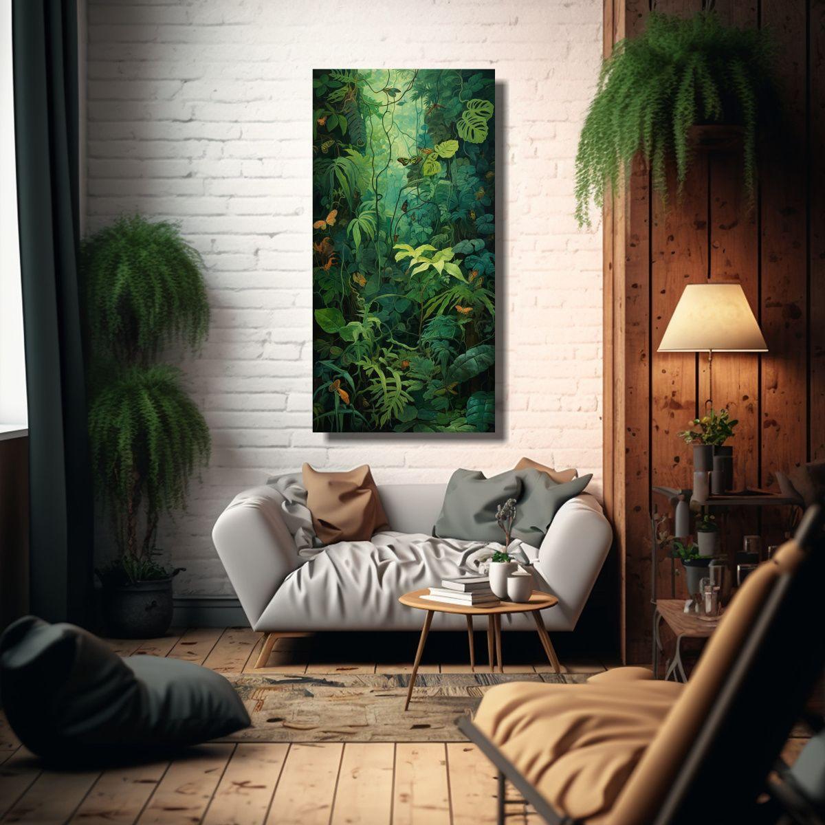 Interpretación Abstracta De Un Dosel De Selva 50x100cm-2