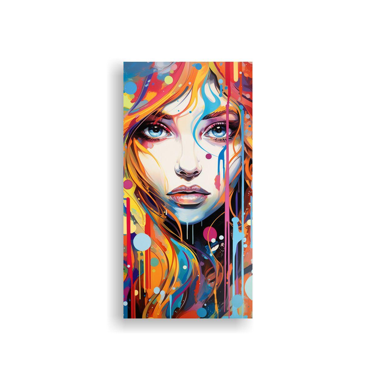 Pintura Decorativa Con Imagen De Una Chica 80x160cm-0