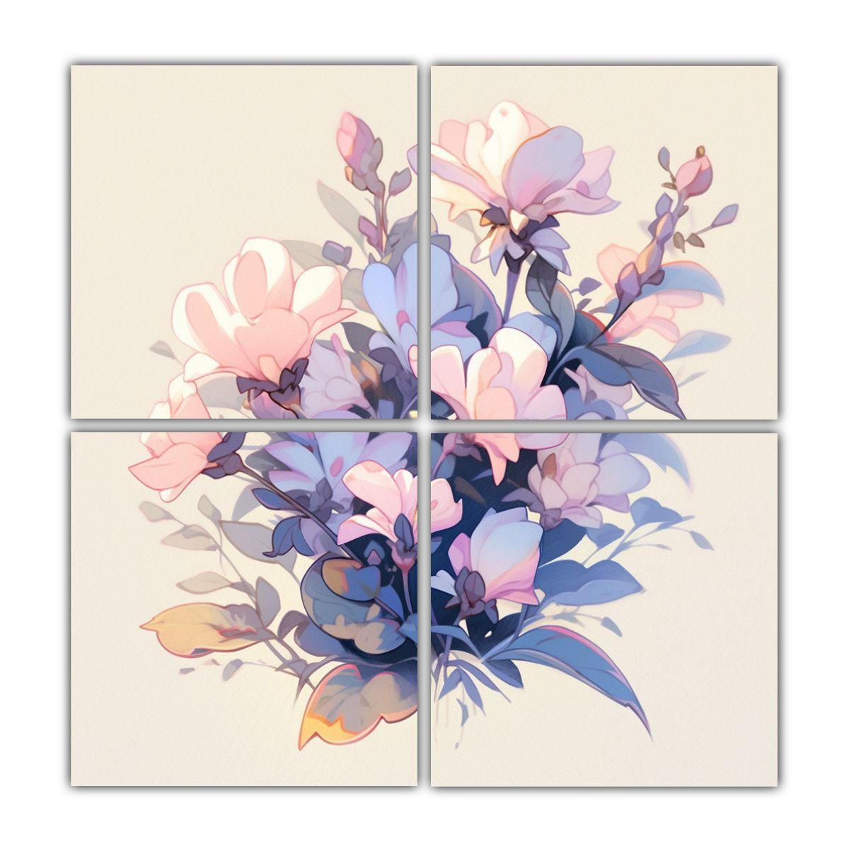 Pinturas Decorativas Estilo Cuadriptico De 80x80 Cm-0
