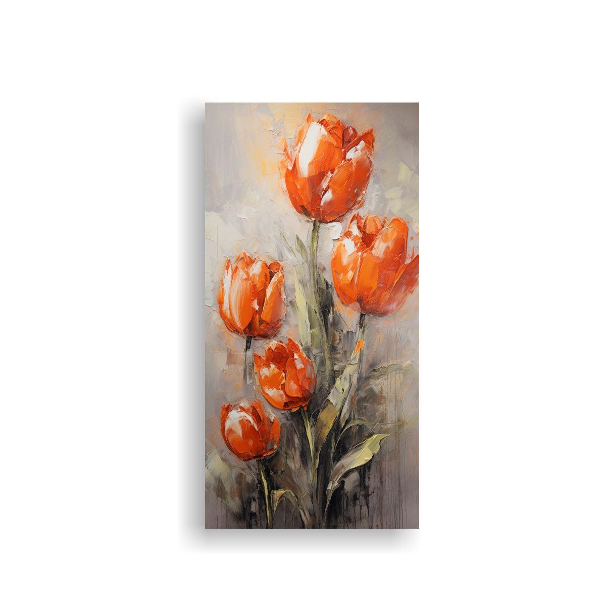 Arte De Pared De Cocina: Cuadro De Tulipanes 70x140cm-0