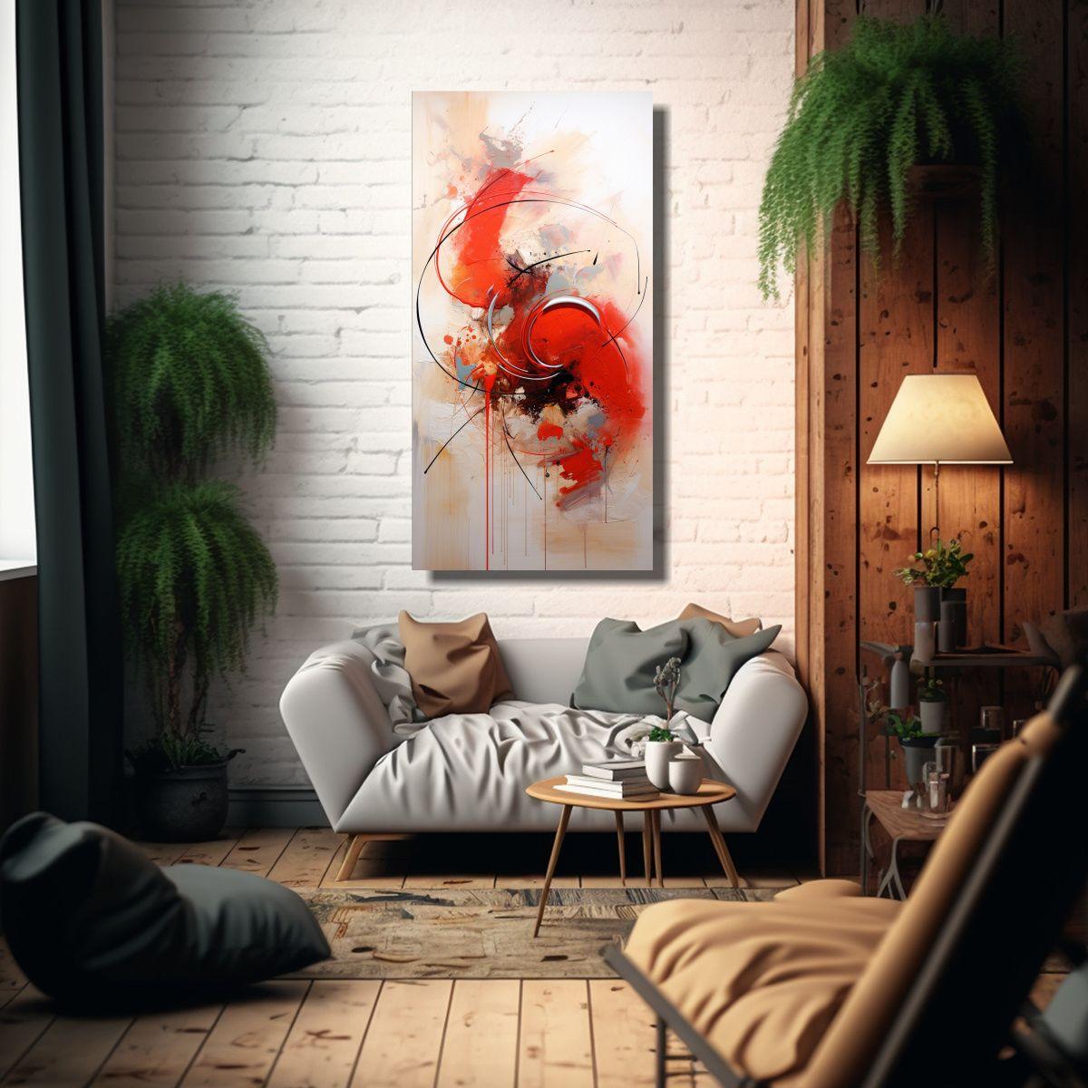 Cuadros Abstractos Modernos: Compra Lienzo 50x100cm-2