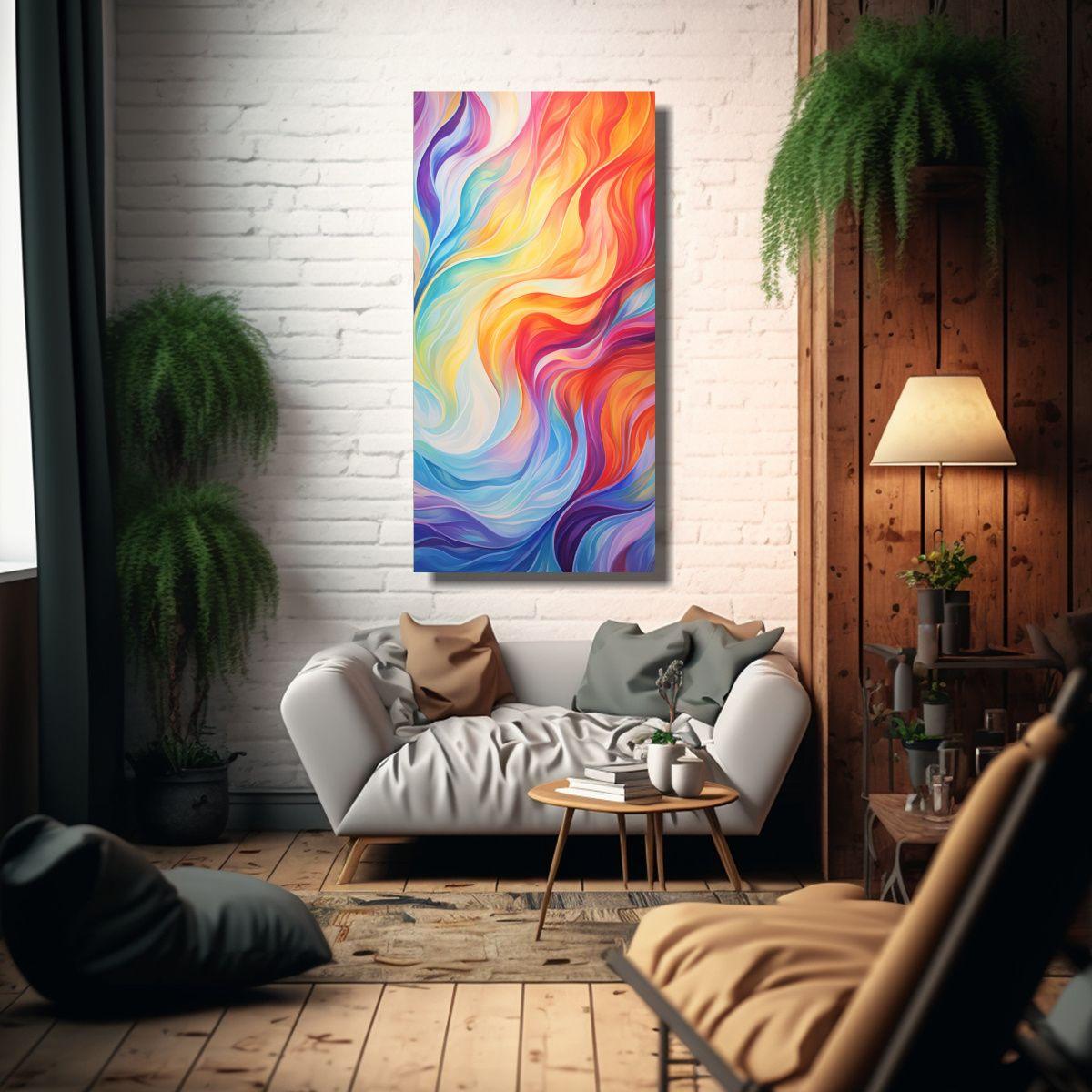Lienzo Inspiración Abstracta Con Patrones 70x140cm-2