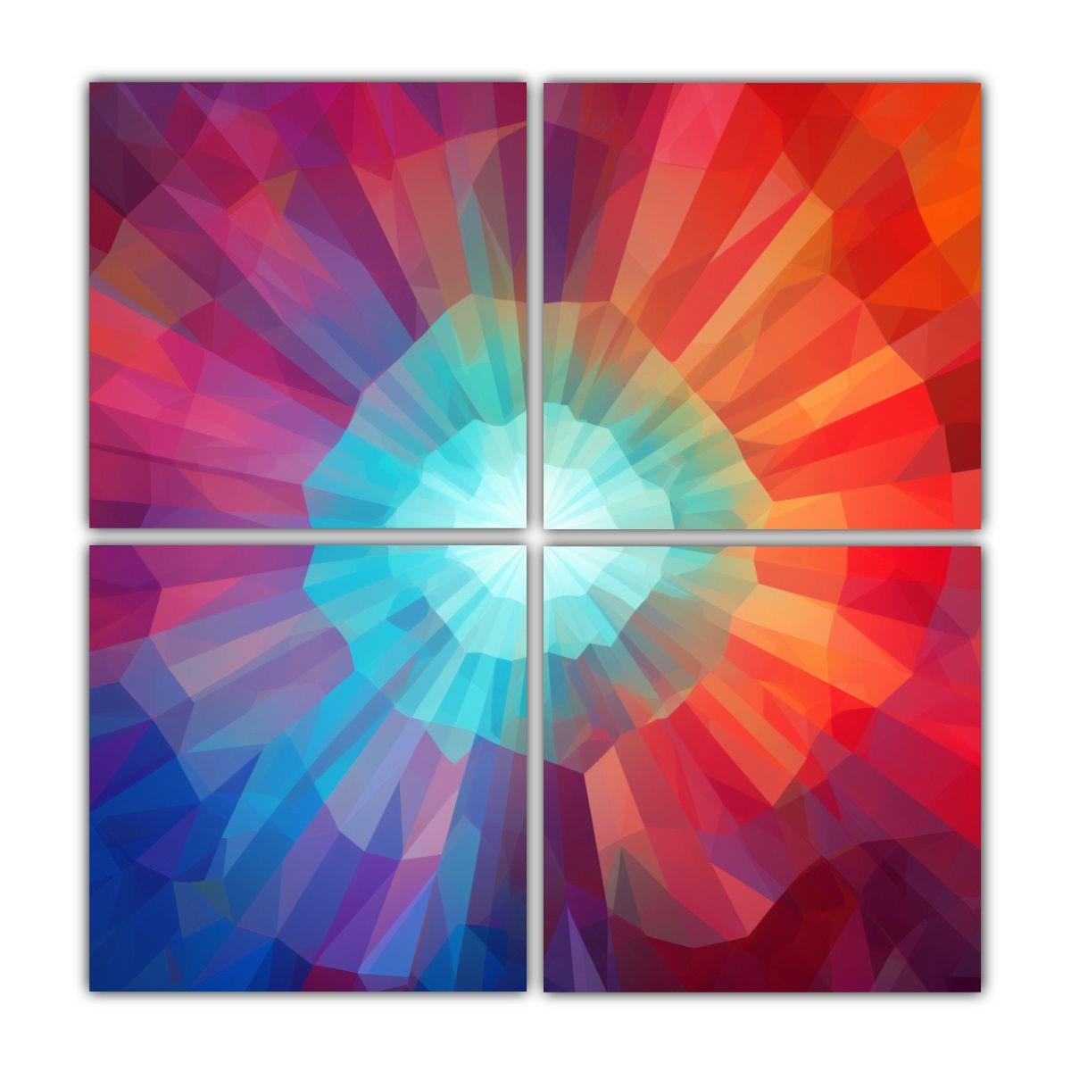 Cuadros Acuarela Mágico Fondo Abstracto 120x120 Cm-0