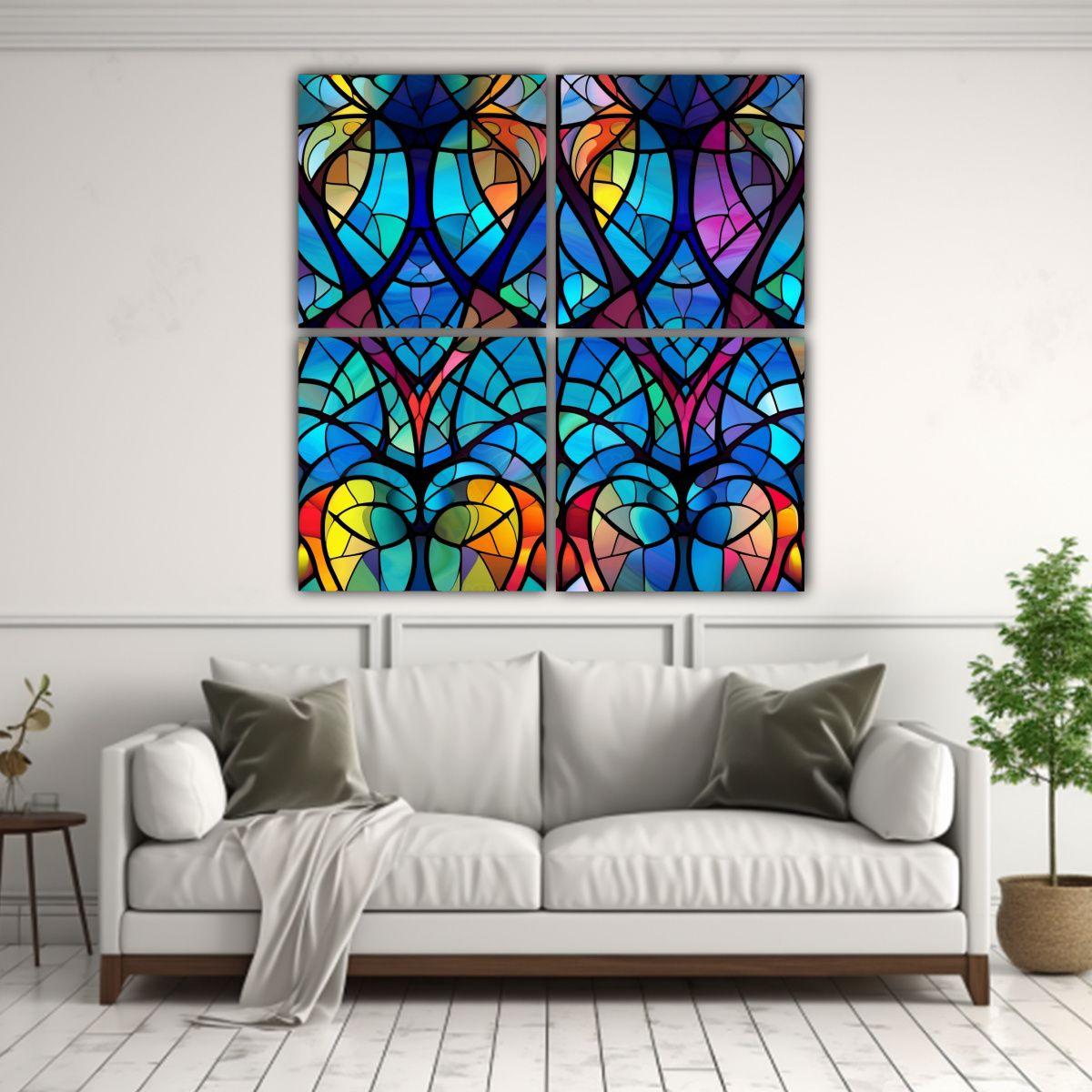 Lienzos De Forma Creativa Con Vitral 200x200 Cm-2