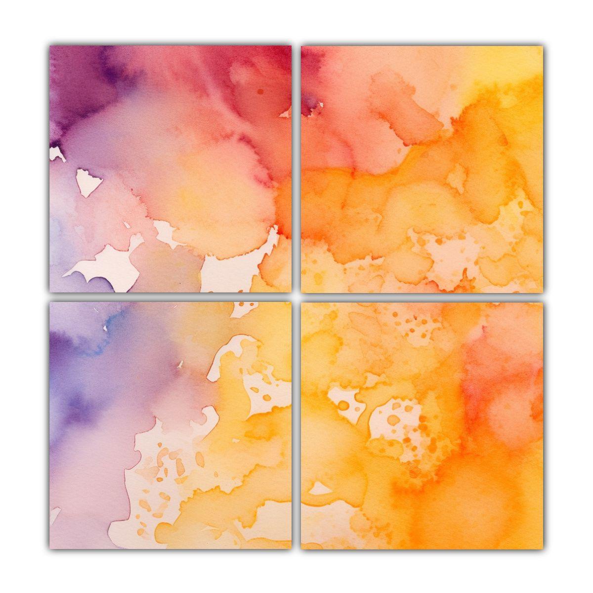 Cuadro De Arte Tema Perspectiva Textura Acuarela 140x140 Cm-0