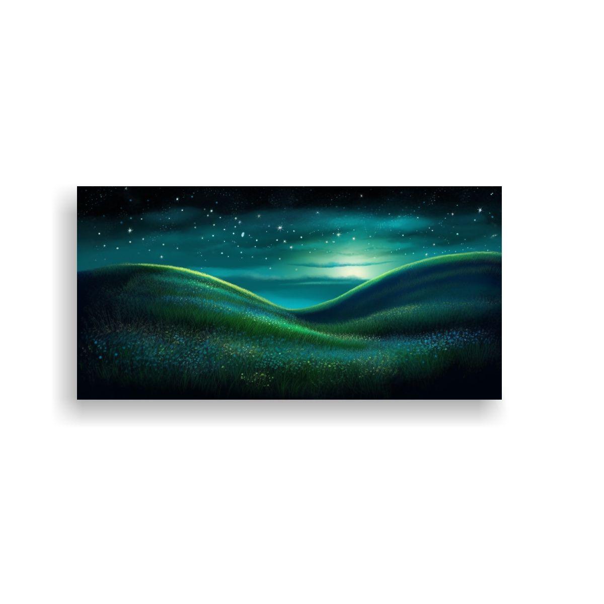 Pintura Lienzo Vintage Para Cuarto: Noche 80x40cm-0