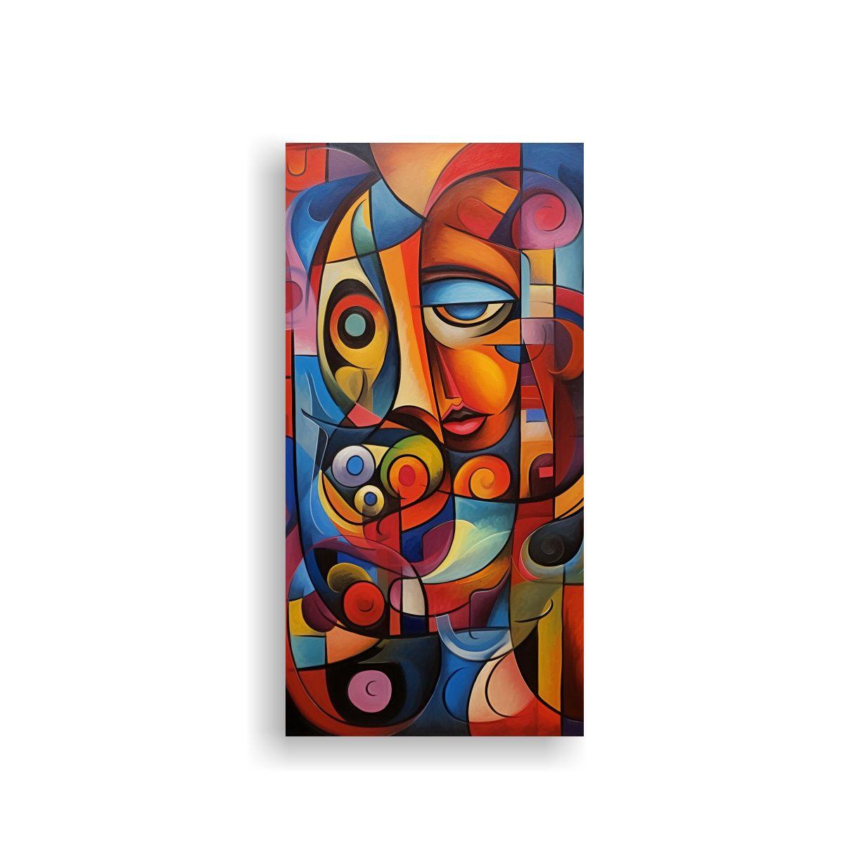 Cuadro Calidos Original Pintura Abstracta 20x40cm-0