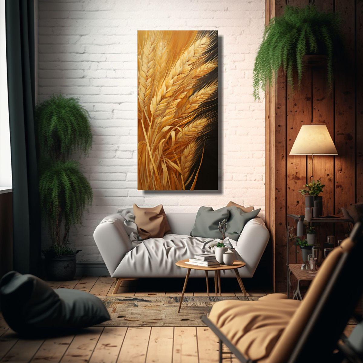 Pintura Abstracta De Granos De Arroz Con Estilo 20x40cm-2