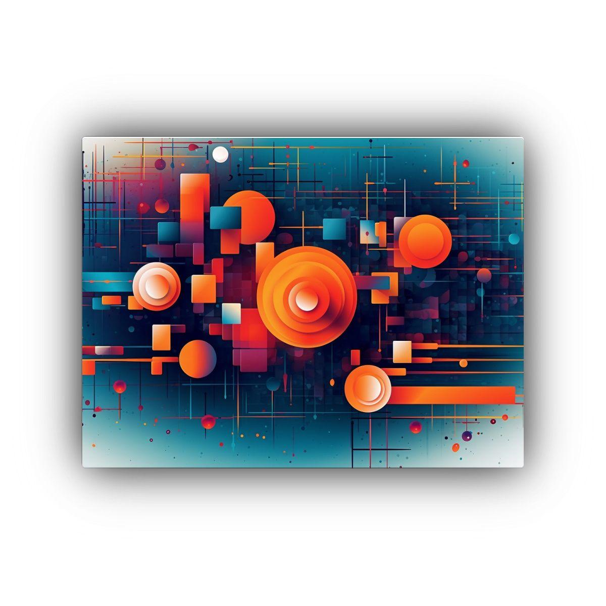 Cuadro Abstracta Acuarela En Tela Bastidor: 40x30cm-0