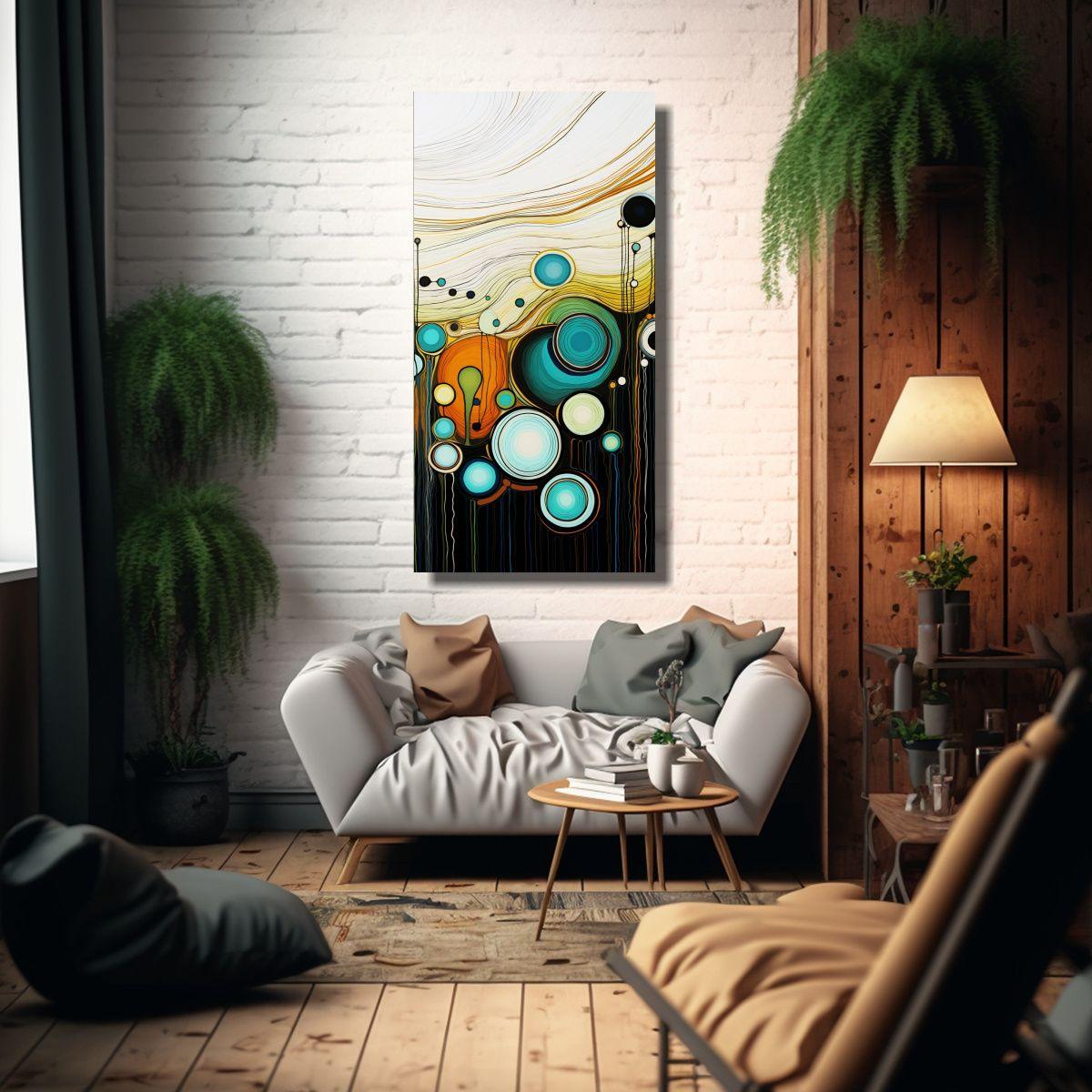 Pintura De Pared Colorida Como Un Hermoso Paisaje 70x140cm-2