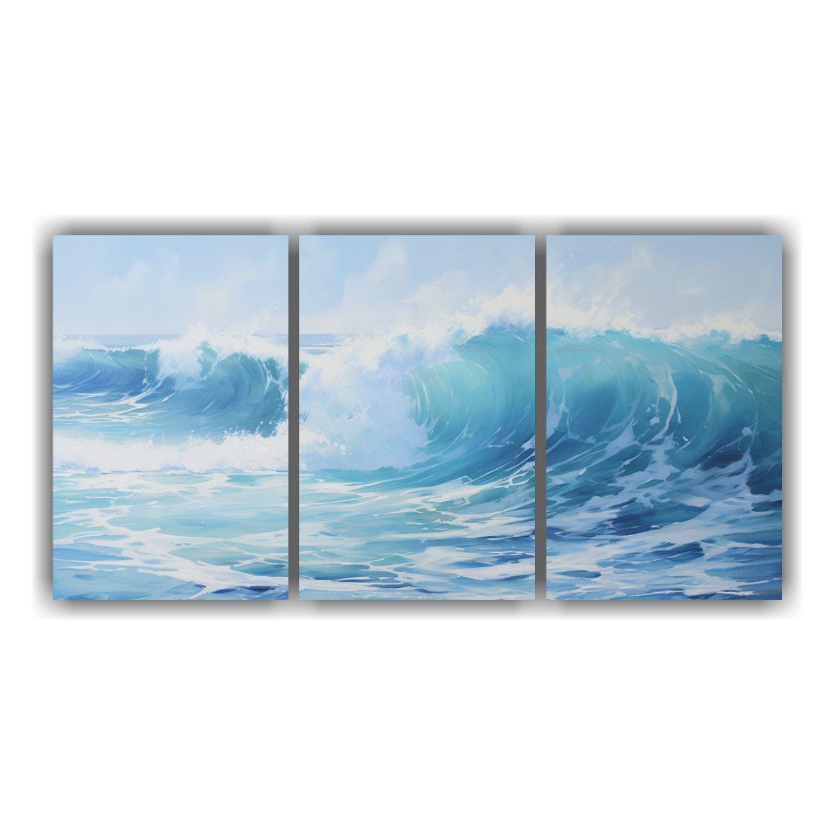 Artes Abstractas De Pared: Océano Calmado, 120x60 Cm-0