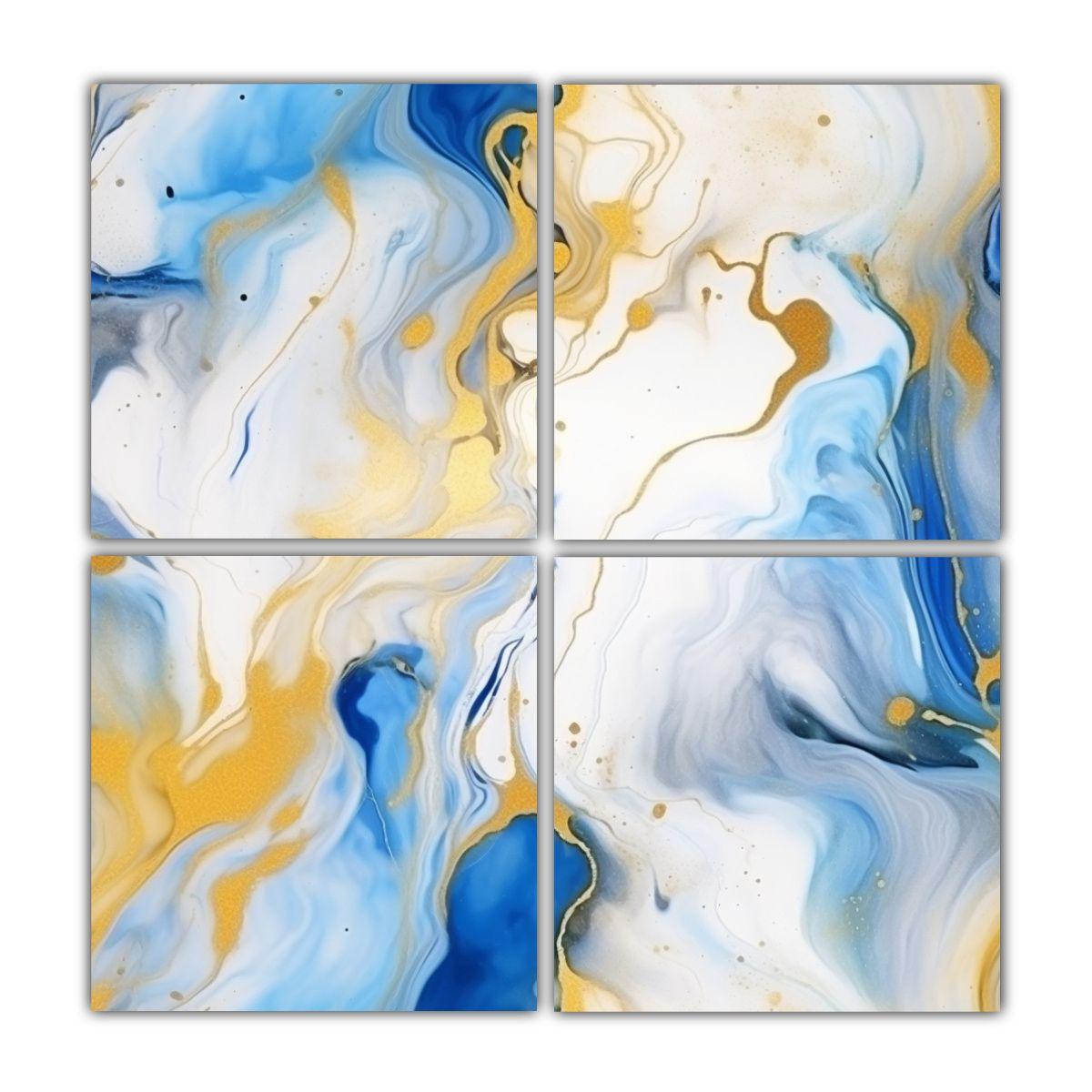 Pintura Abstracta Impresionante En Decoración De 100x100 Cm-0
