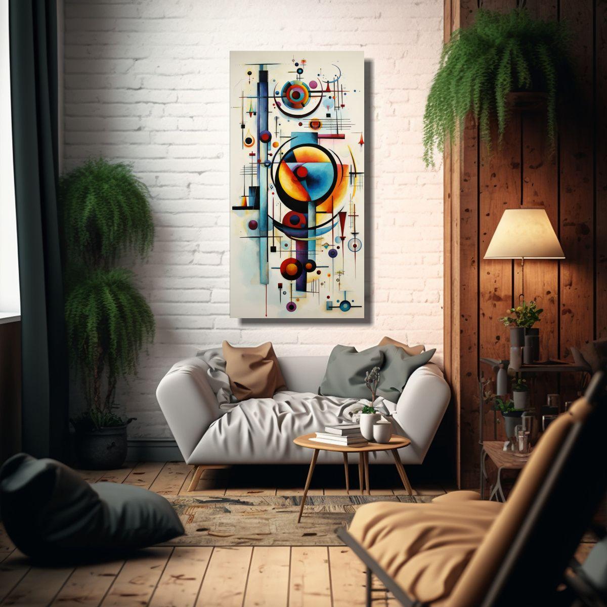 Pintura Abstracta Duradera Kandinsky: Canva Tema 80x160cm-2