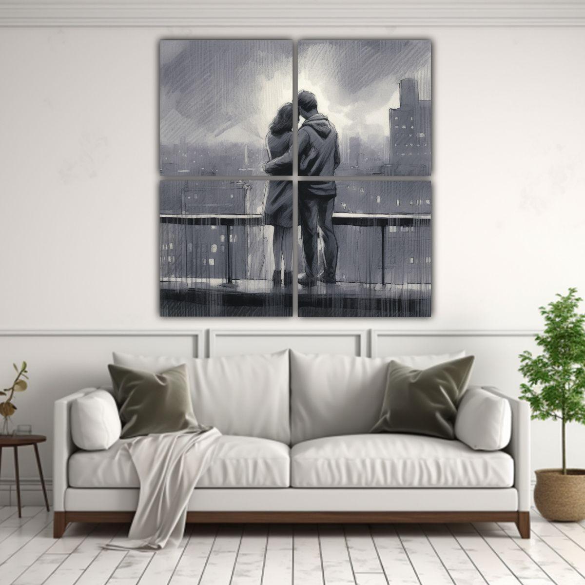 Cuadros Acuarela Románticos De Elegancia 200x200 Cm-2