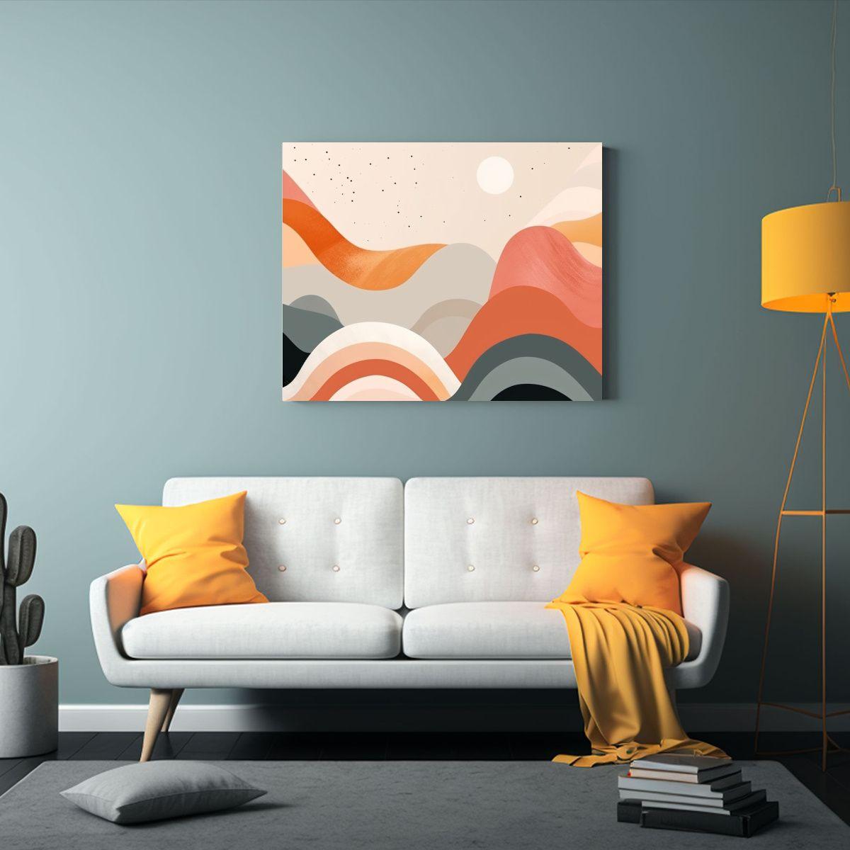 Cuadro Vintage Minimalista Con Poder En Fondo Abstracto Boho 75x50cm-2