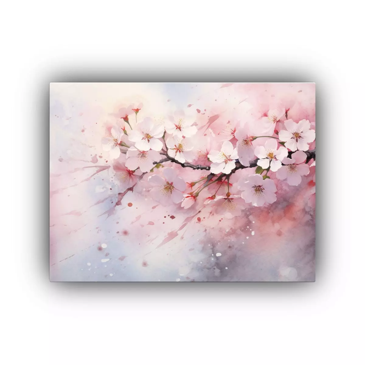 Cuadro De Tela Equilibrio Sakura Pastel Pintura 60x40cm-0