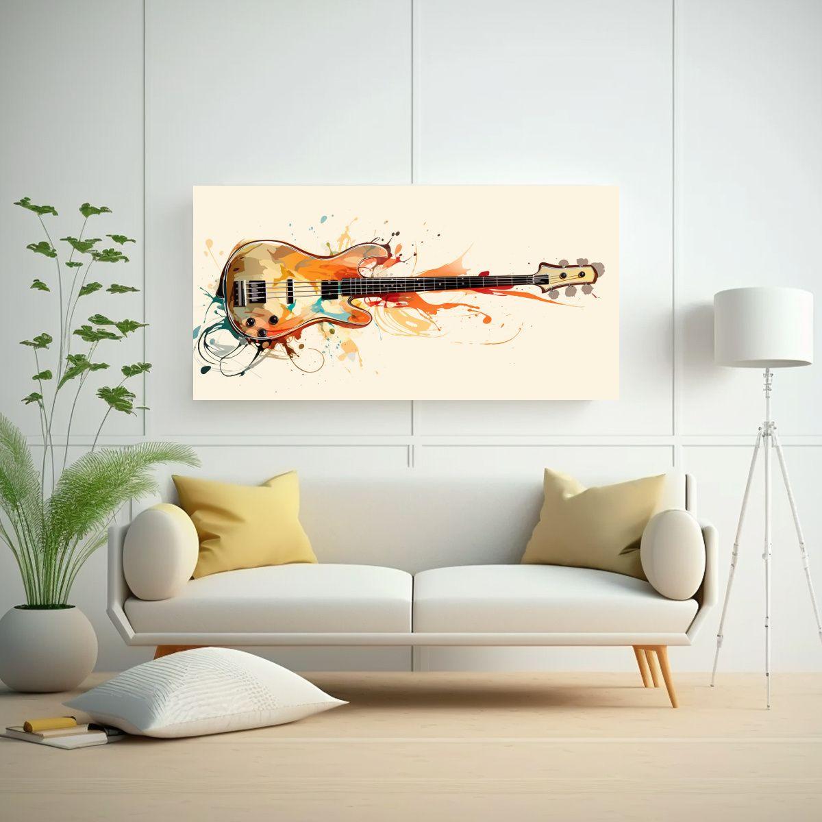 Cuadro Neo Pop Art De Bajo En Colores Beige, 140x70cm-2