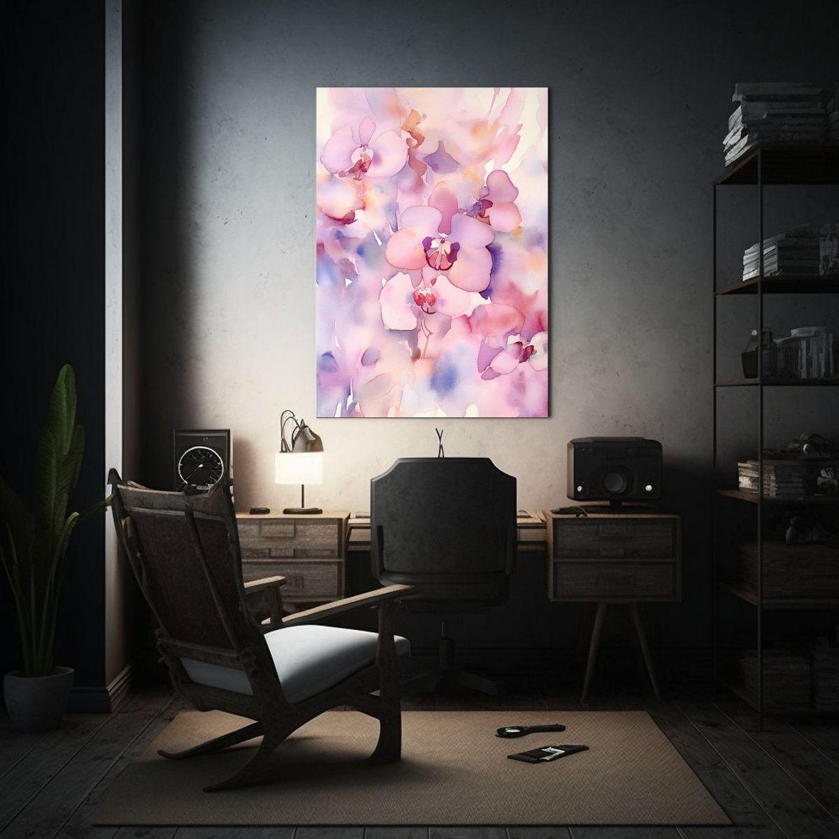 Cuadro Abstracción Clásico Orquídeas Mauve 30x40cm-2