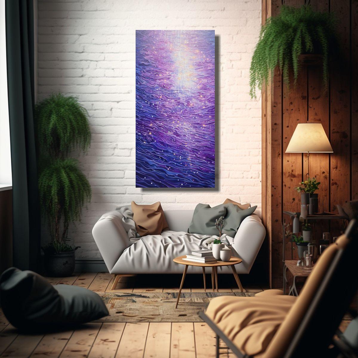 Pintura En Bastidor Moderna Colores Vibrantes Con 20x40cm-2
