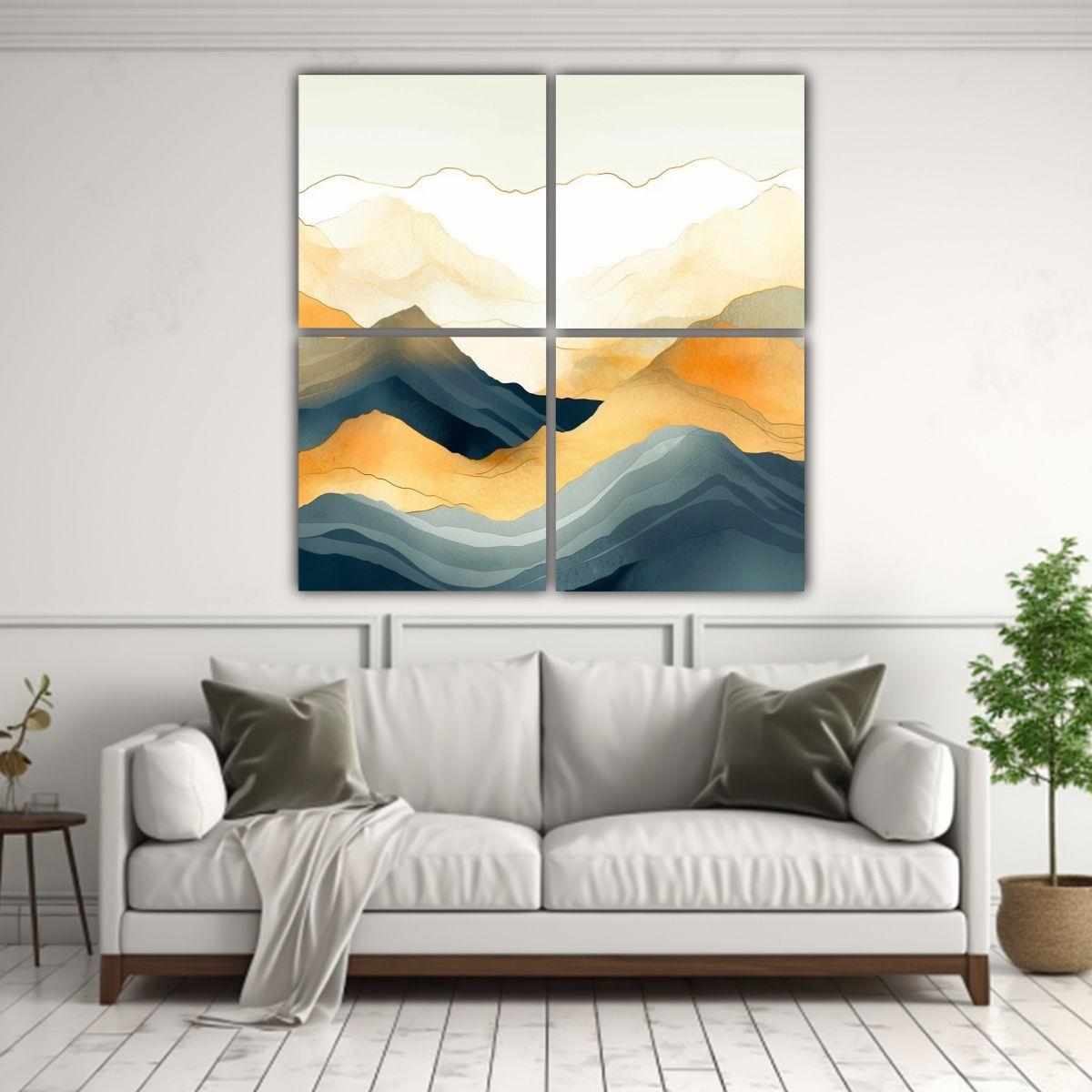 Cuadros Elegantes De Paisaje Minimalista Con 60x60 Cm-2
