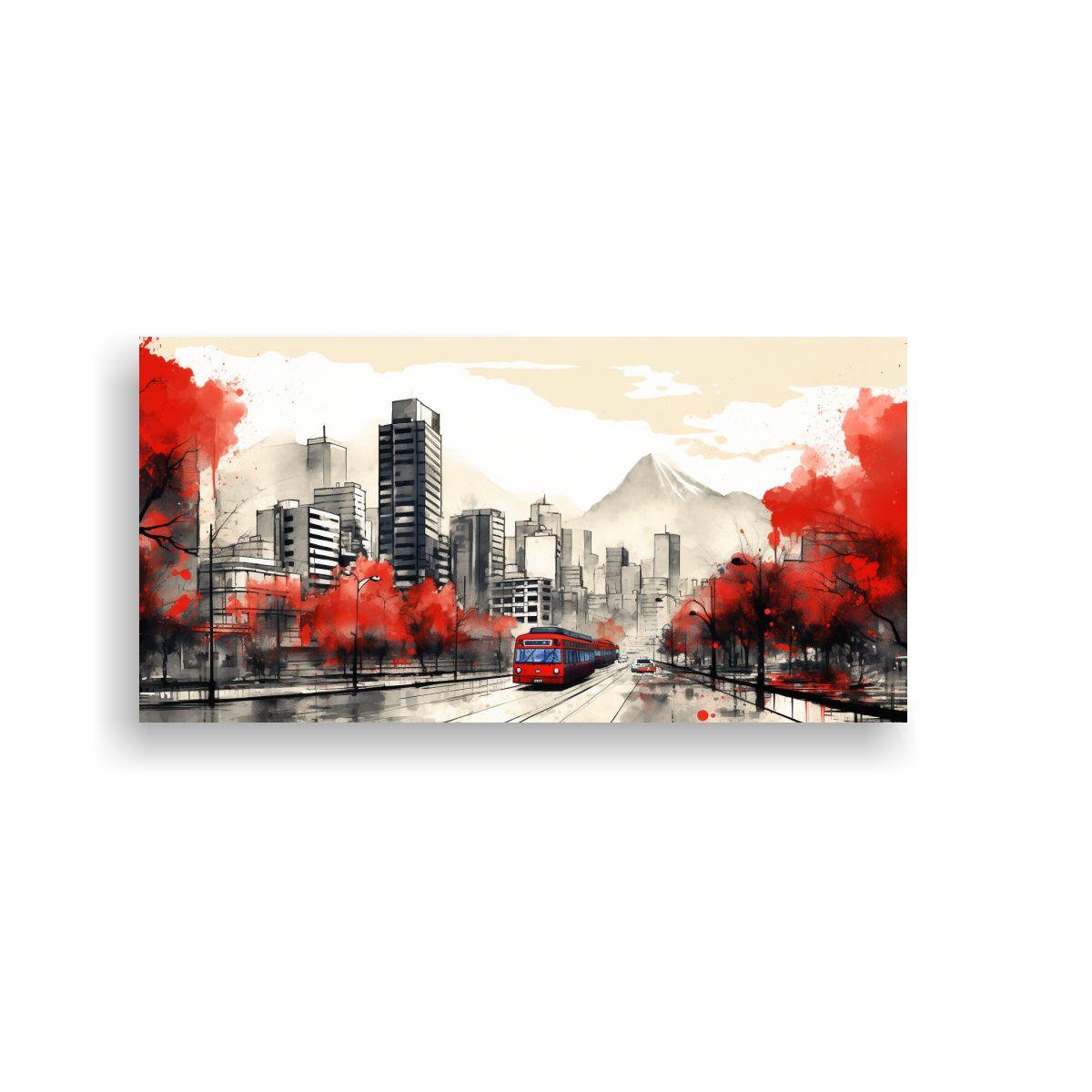 Pinturas De Pared Santiago En Chile En Acuarela Y  120x60cm-0