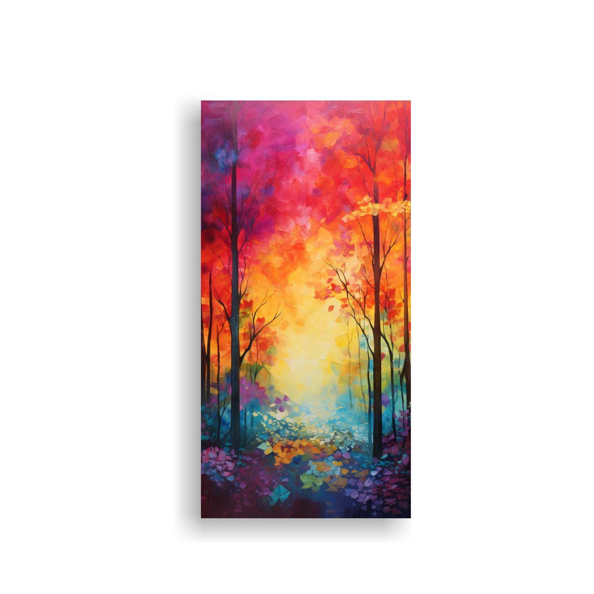 Pintura Decorativa Abstracta Del Bosque En Estilo 40x80cm-0