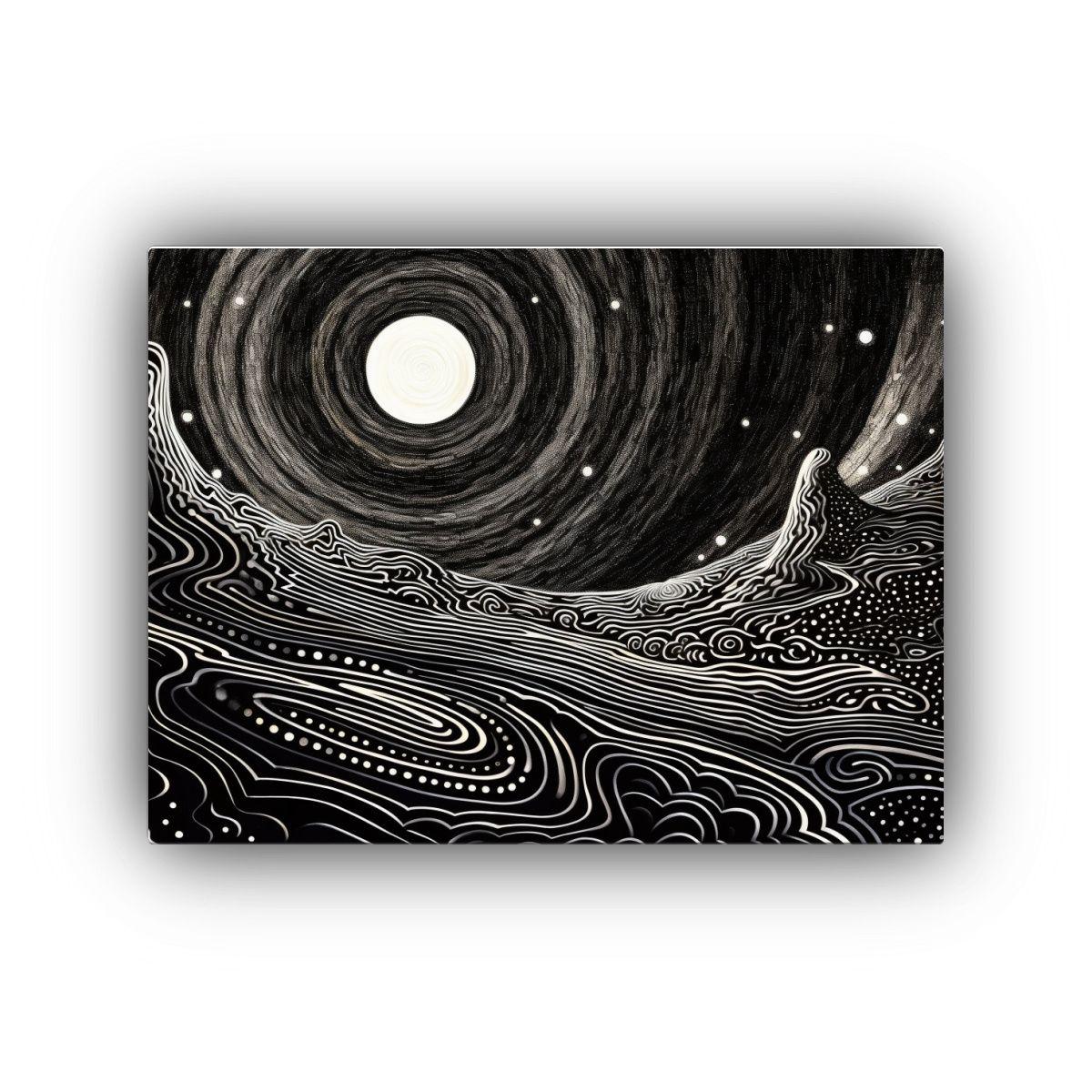 Cuadro Abstracto Urbano En Blanco Y Negro Arte Decorativo As 120x80cm-0
