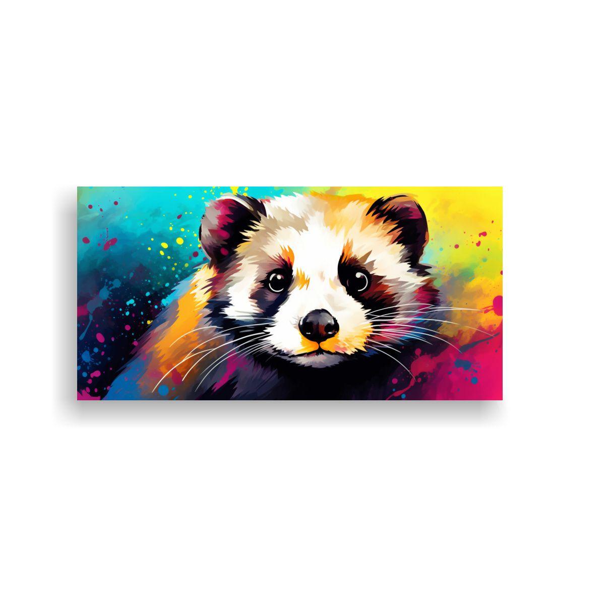 Cuadro Inspiración Calidez Ferret Arcoíris Y Ama 80x40cm-0