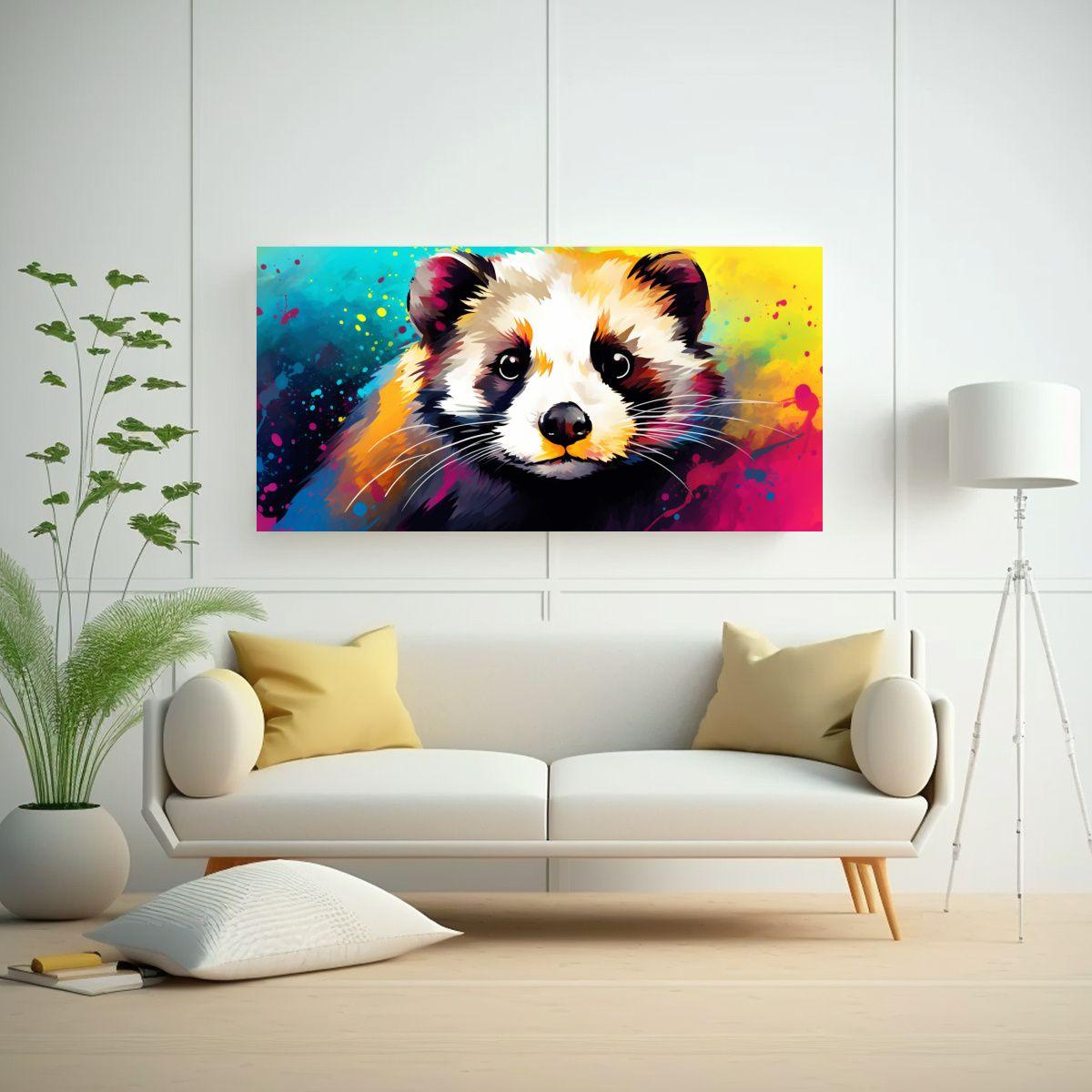 Cuadro Inspiración Calidez Ferret Arcoíris Y Ama 80x40cm-2
