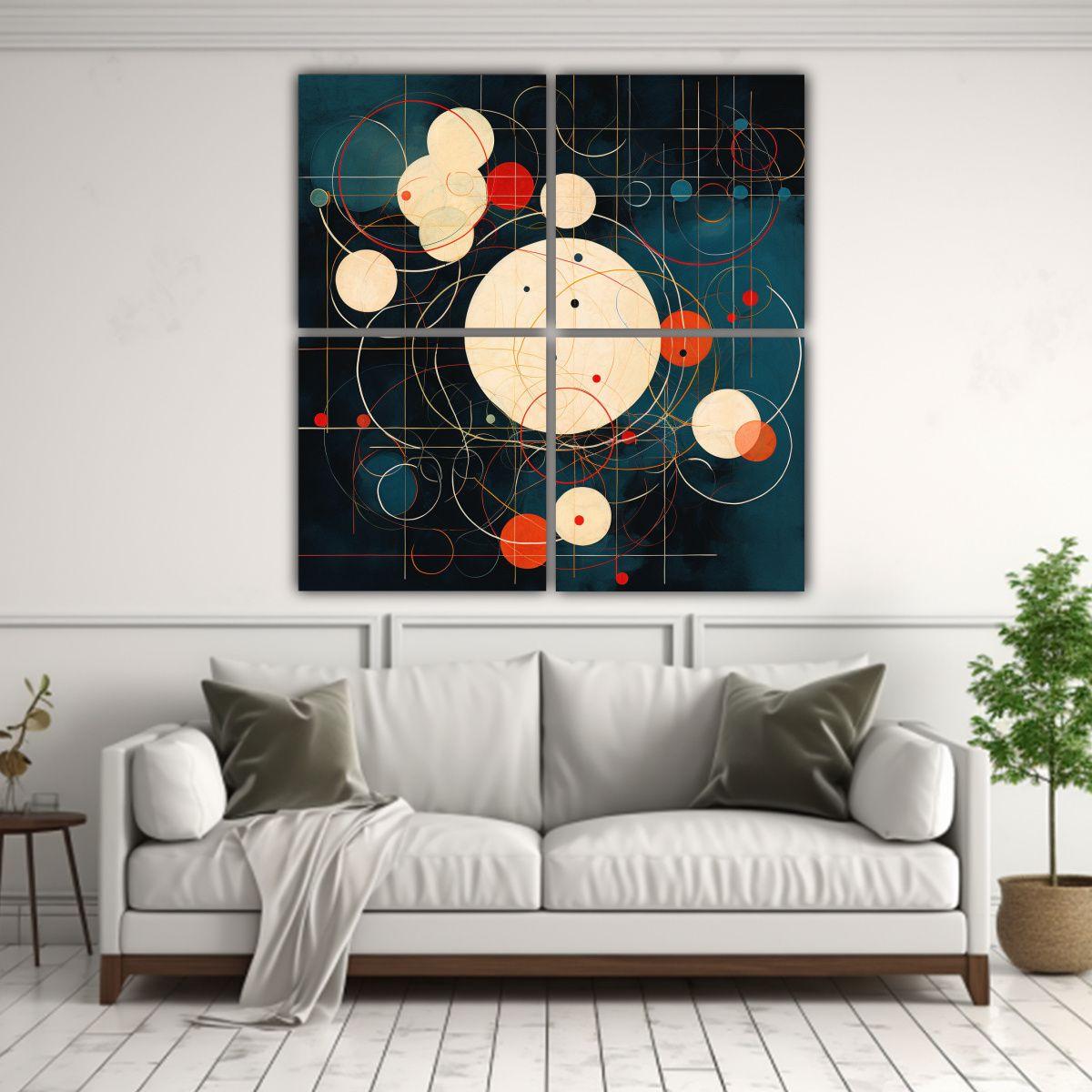 Pinturas Decorativas Abstractas Con Relieve De 180x180 Cm-2