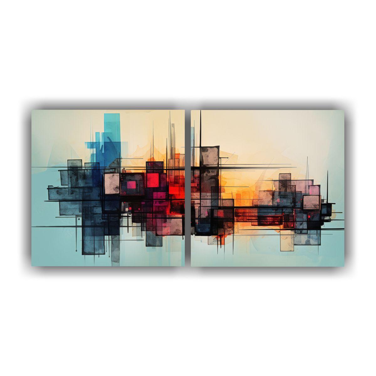 Cuadros Estilo Galería Fusión De Tinta 120x60 Cm-0