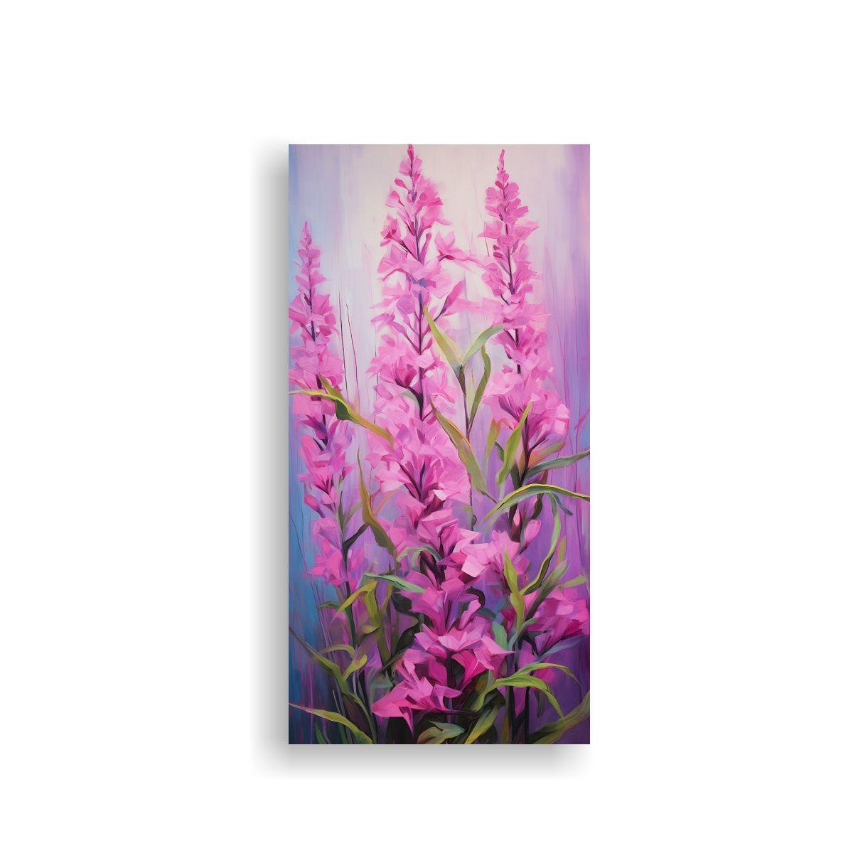 Arte Conceptual Bastidor De Madera A Fireweed Herb 30x60cm-0