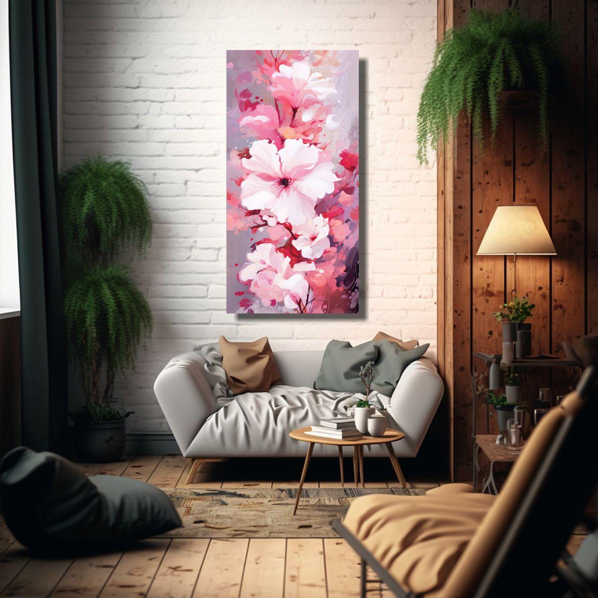 Tela En Bastidor Neonoir, Líneas Finas Relieve 30x60cm-2