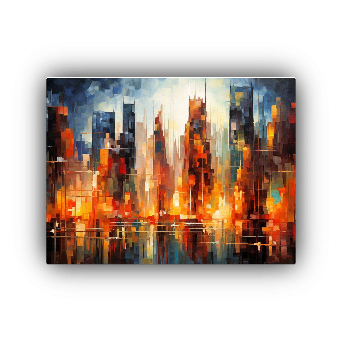 Pinturas Abstractas De Equilibrio Visual En La Ciudad: Obras 45x30cm-0