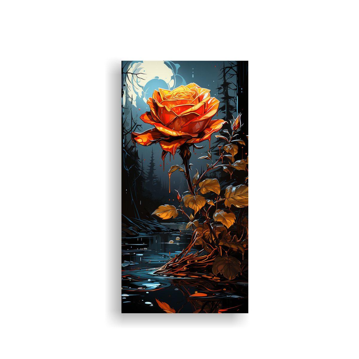 Cuadro Lienzo Dormitorio Estilo Plano Rosa 50x100cm-0