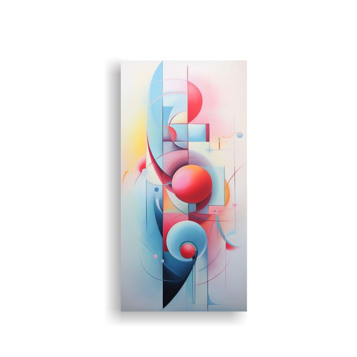 Cuadro Abstracto Armonía Cromática Líneas 50x100cm-0