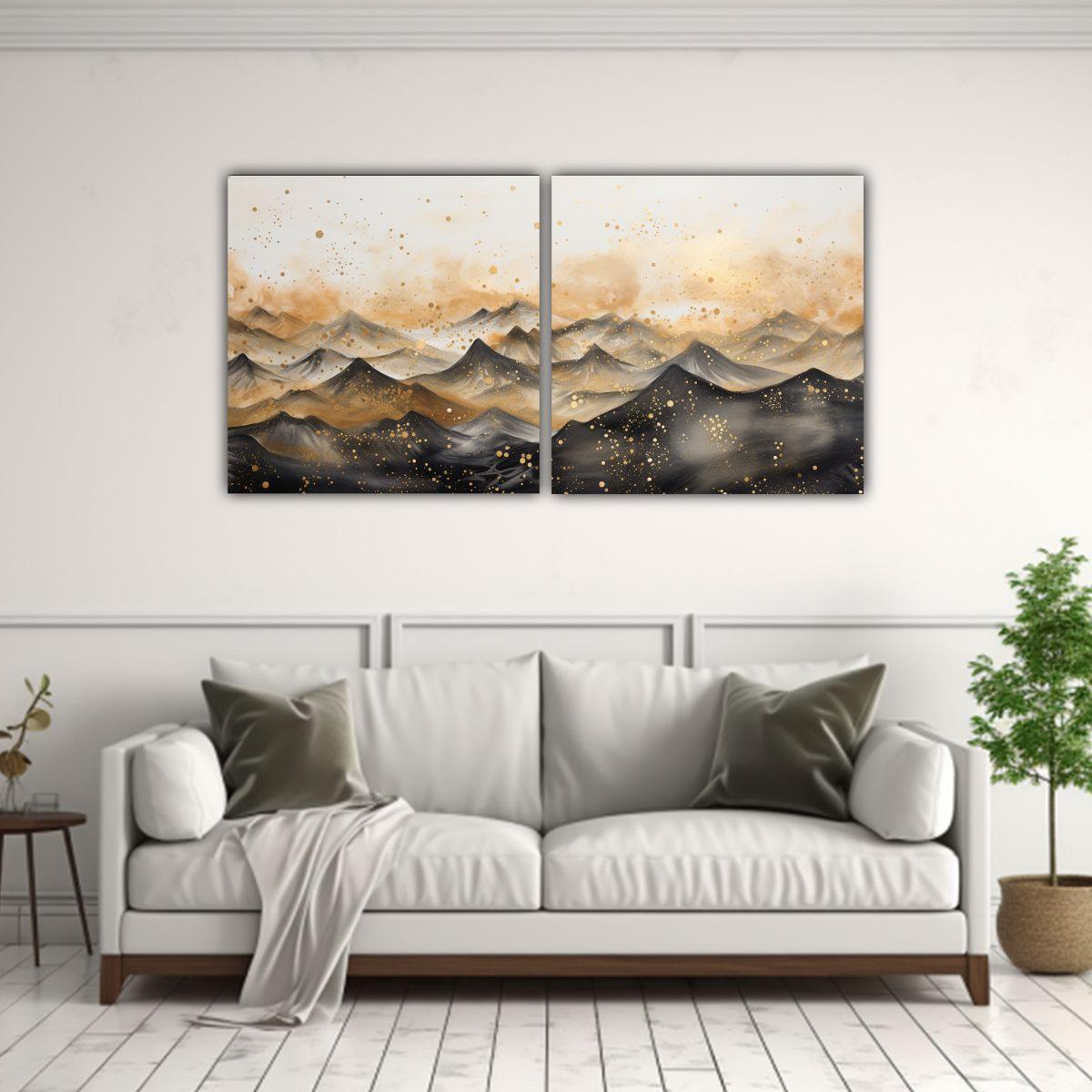 Cuadro De Paisaje De Montaña Duradero Con Estilo 160x80 Cm-2
