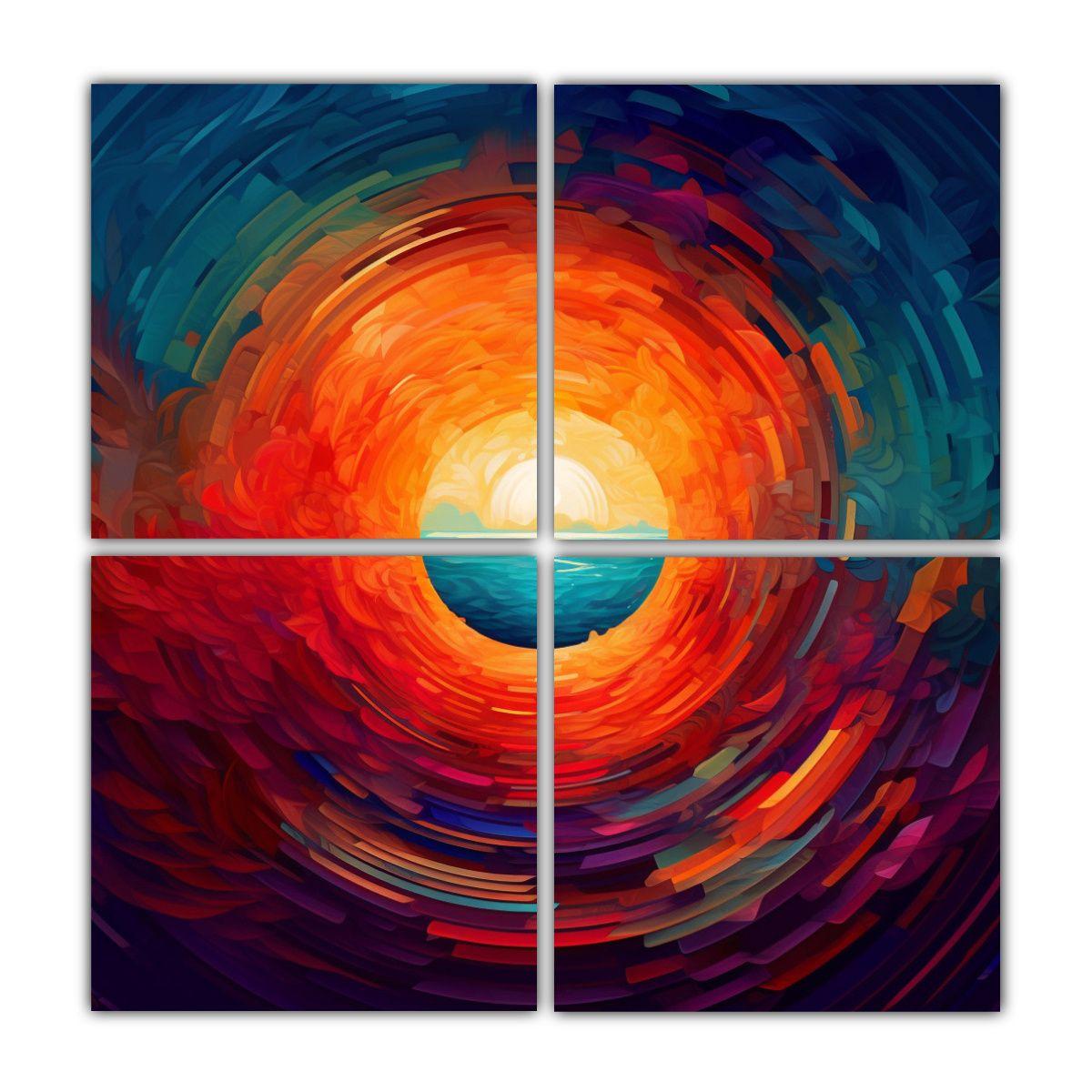 Pinturas Decorativas De Arte Abstracto Digital 120x120 Cm-0