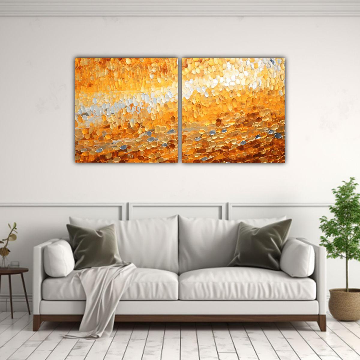 Cuadro Mural Moderno De Punto Luminoso Estilo 160x80 Cm-2