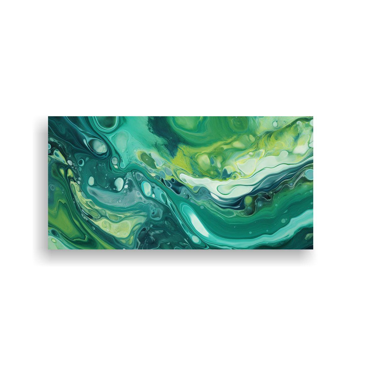 Pintura Decorativa Abstracta De Mármol Verde 160x80cm-0