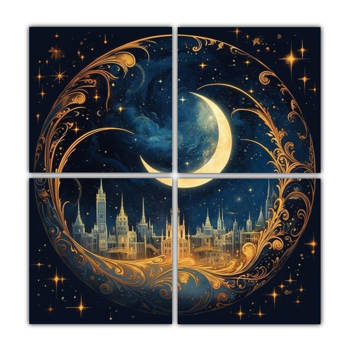 Cuadro Acuarela Temática Universo Fairy Tail 40x40 Cm-0