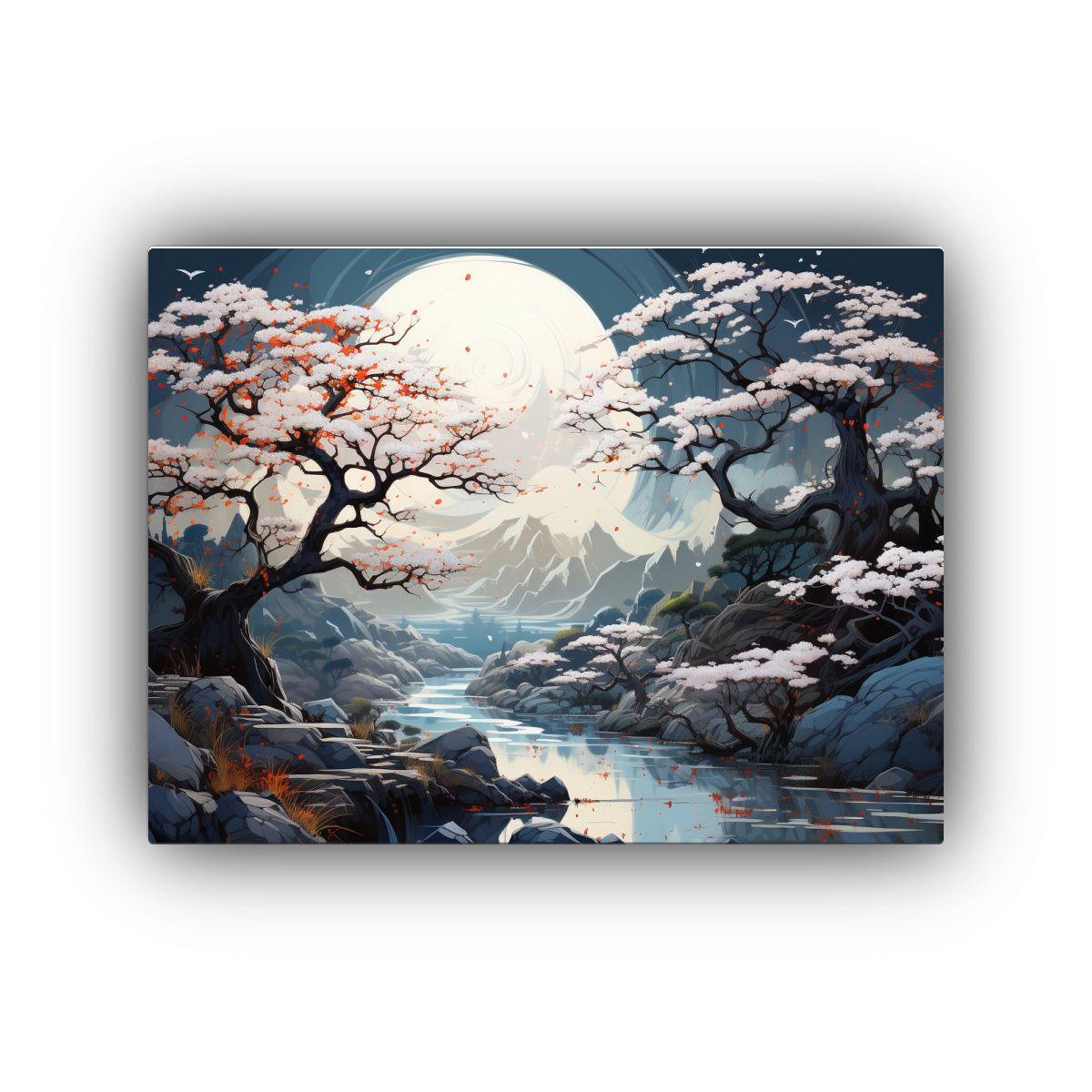 Cuadros Estrellados De Árbol De Banyan En Blanco, Ambiente  30x20cm-0