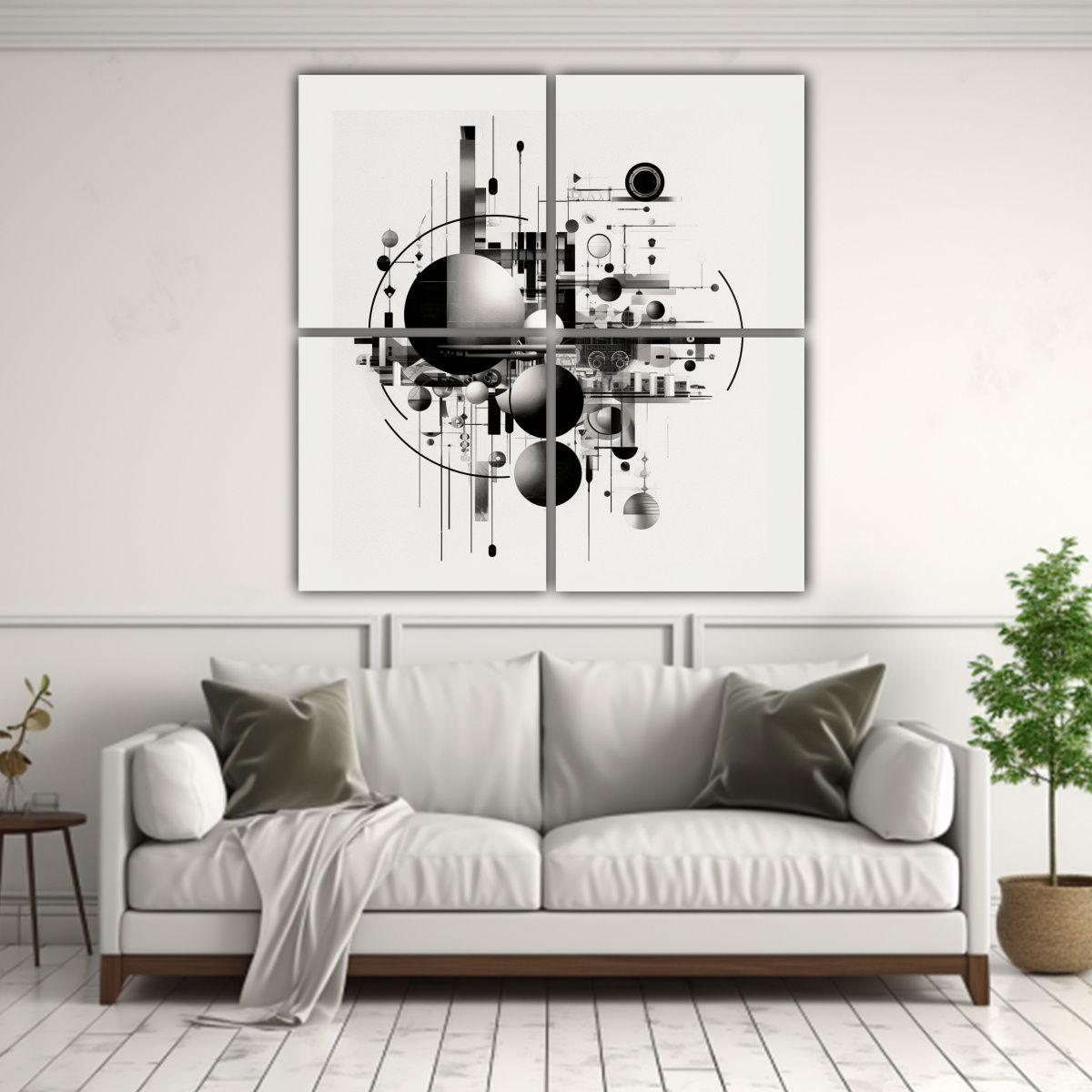 Pintura Abstracta Minimalista Cuadro Creativa 160x160 Cm-2