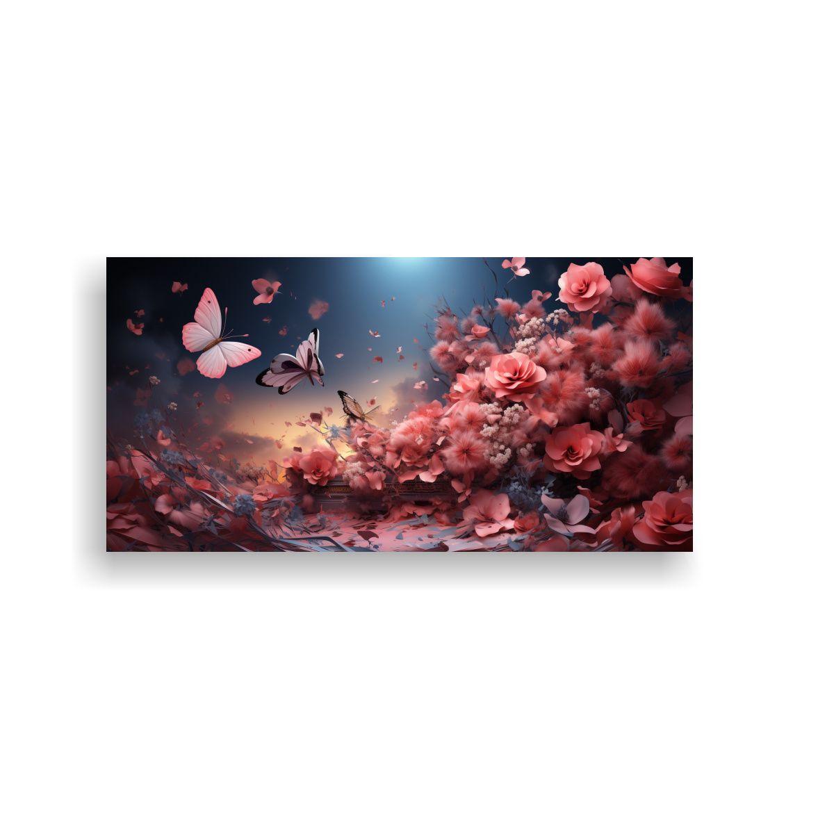 1 Arte Digital Surrealista Con Un Sobre Rosa. 120x60 Cm-0