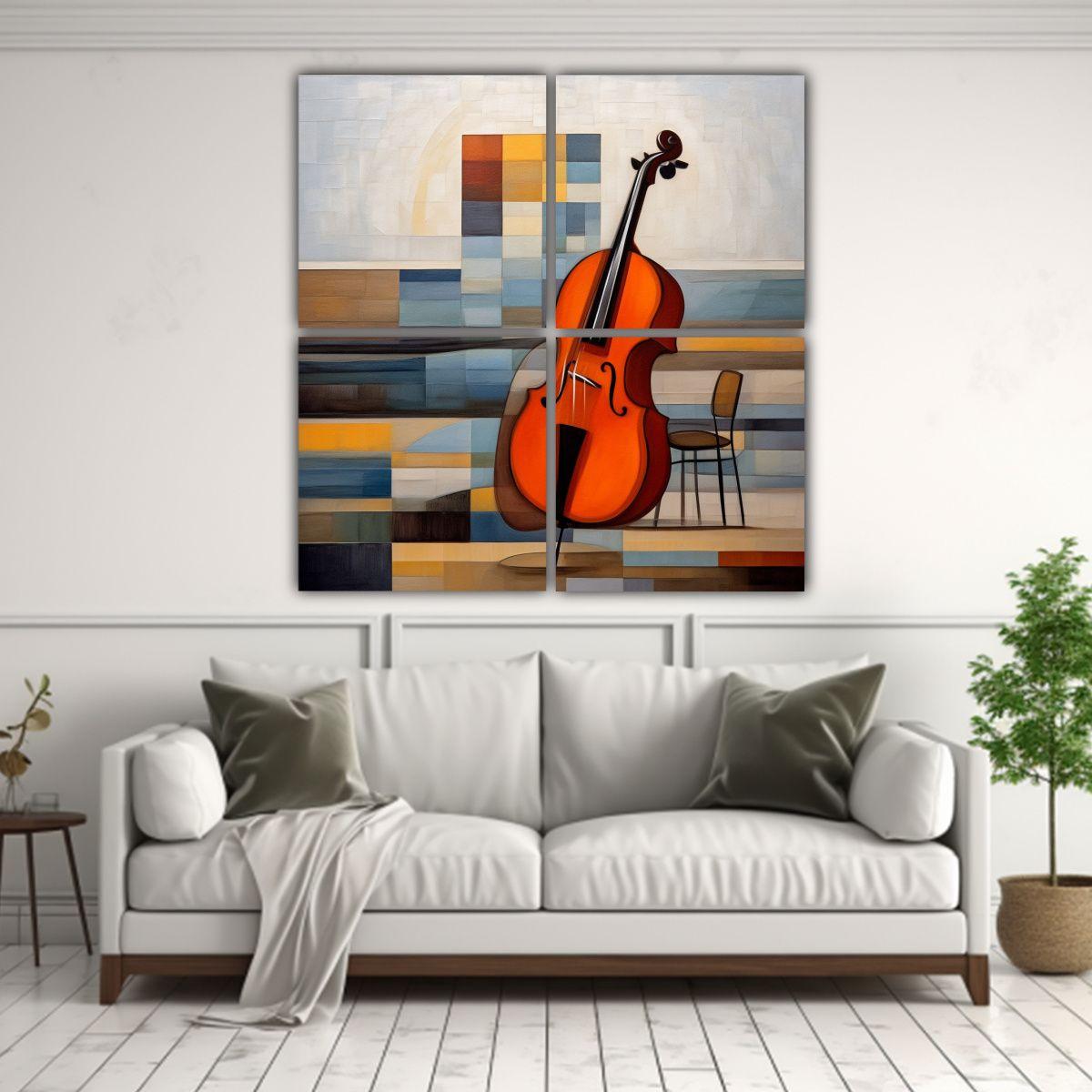 4 Cuadros Calidos Para Cuarto En El Estilo De 180x180 Cm-2