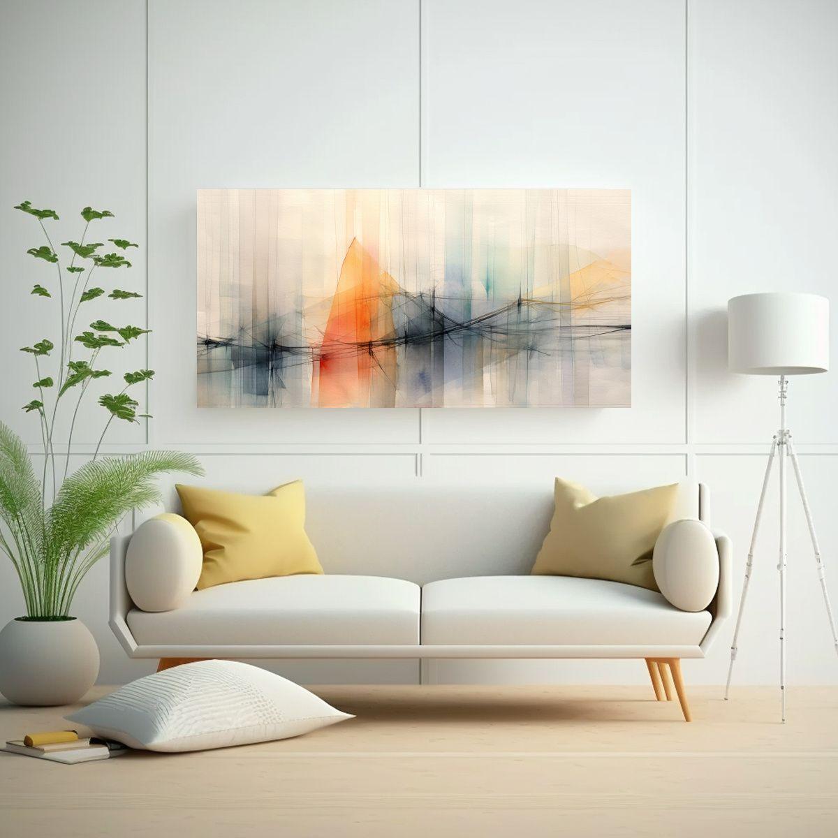 Pinturas Decorativas Con Composición De Colores 100x50cm-2